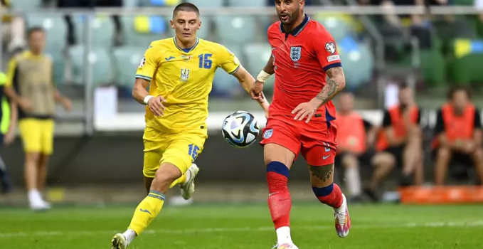 Kyle Walker Finally Scores for England in 77th Cap During Ukraine Draw