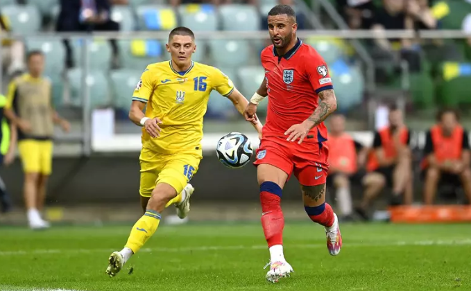 Kyle Walker Finally Scores for England in 77th Cap During Ukraine Draw