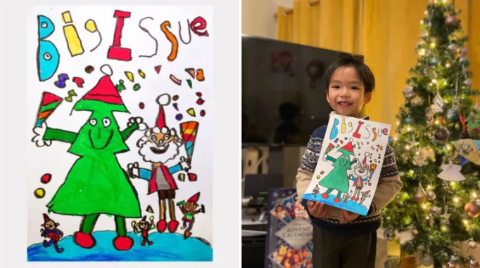 Six-Year-Old Boy Wins Big Issue Christmas Cover Competition