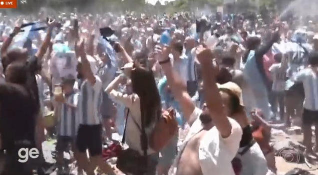 World Cup Final: Argentina Fans Celebrate Messi’s Early Penalty