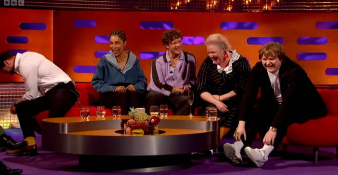 Lewis Capaldi Playfully Jokes with Jamie Dornan About Fifty Shades of Grey on The Graham Norton Show